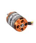 D3548 790KV Brushless RC Motor for drones and RC planes, 35x48mm, in orange and silver with wiring, showing front detail