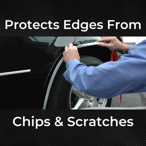 Cowles Custom chrome-finish universal car body molding installed along a vehicle door edge