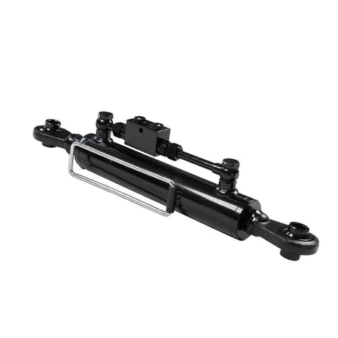 Hydraulic Top Link Cat 1 With Locking Block And Two Hoses Adjustable Length From Twenty Two And One Eighth Inches To Thirty Three And One Eighth Inches Eye To Eye Built To Last Farm Tractor Implement Accessory in black metal