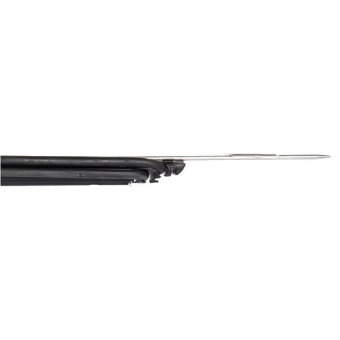 Close-up of Beast Mode Viper Pro DS Speargun For Spearfishing Pneumatic Gun With Aluminum Barrel And Vertical Spiro Reel 120cm barrel tip