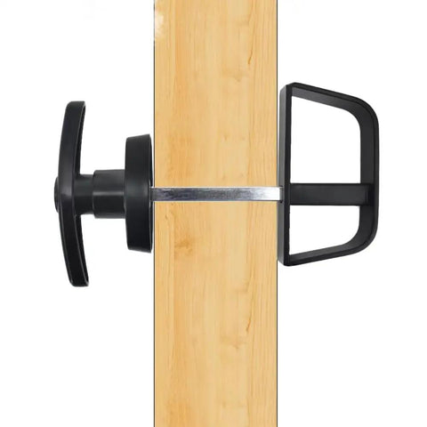 Heavy Duty Shed Door Hardware Kit With 6.5 Inch T Handle Lock Black Powder Coat 6 Anti Sag Hinges 2 Barrel Bolts For Outdoor Sheds Barns And Wooden Fence Gates Built Tough For Lasting Security And Easy Use, on wooden door
