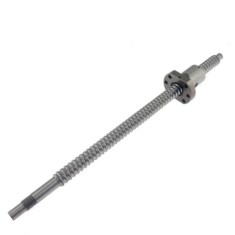 Lead Screw 1605 Ball Screw With Flanged BK BF12 Single Ball Nut, High Precision C7, Smooth Low Backlash Motion, 200-1000mm, side view.