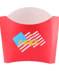 Red Paper Snack Boxes 100 Pack Disposable Fries Boxes For Grab-And-Go Food Service Perfect For Fries Chips Popcorn Sweets Store Use And Packaging Great For Parties Picnics Movie Nights And Takeout