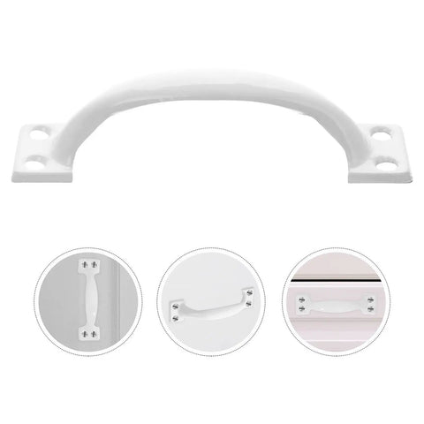 Iron Door Pull Handle With Screws Vintage Gate Handle For Cabinets And Garage Doors Heavy Duty Hardware