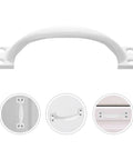 Vintage Iron Door Pull Handle With Classic Elegance White Finish Includes Screws Easy Install No Fuss Heavy Duty Rustic Hardware