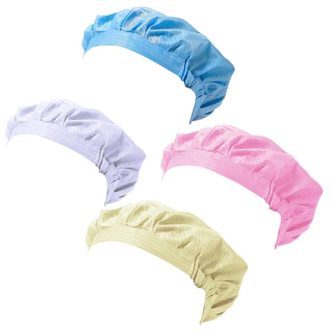 Heavy Duty 12 Pack Breathable Antistatic Mesh Work Caps For Adults And Super Comfy Dustproof Polyester Shop Hats With Quick Dry Panels in assorted colors.