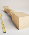 Legacy Tapered Cabinet Column 5 W X 5 D X 35.5 In Height Unfinished Maple with measuring tape for size reference
