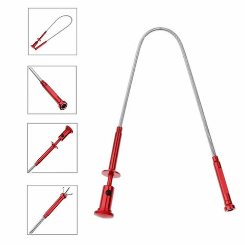 Flexible Claw Grabber Tool With LED Light Reaches Tight Spots Under Furniture Crevices And Drains Magnetic Head Picks Up Small Metal Debris Ideal DIY Handyman Gift For Men And Women