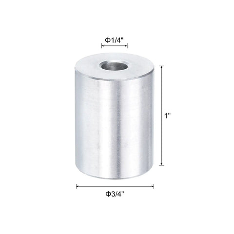 Beefy Aluminum Spacer Set Ten Pieces Quarter Inch Bore Spacer With Three Quarter Inch Outer Diameter And One Inch Length Standoff Bushings