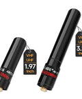 Dual Band VHF UHF Ham Radio Antenna SMA Female Short Stubby 1.96 Inch and 3.14 Inch Two Pack for Baofeng UV 5R