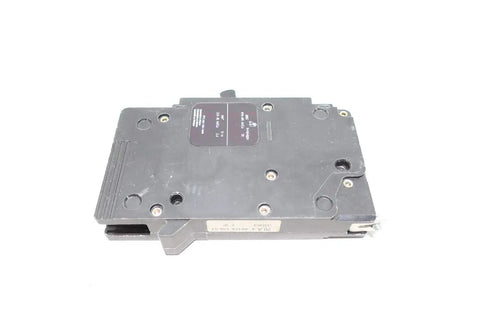 Side view of One Pole 20 Amp 277V AC Miniature Circuit Breaker EDB14020 for electrical panels, compact safety device