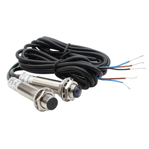 Rugged Outdoor Photoelectric Beam Sensor 0 To 20 Meters Laser Photoelectric Switch With NPN Normally Open Output 6 To 36V DC Ideal For Industrial Automation CNC Gear Doors Conveyors Counting And Positioning with wired metal sensor bodies