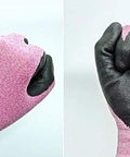 Nitrile Work Gloves With Foam Coating And Smart Touch For Phone Use, 5 Pairs Medium Pink, Non Slip Grip Like A Pro shown in use