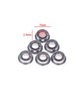 Beefed Up 6Pc Stainless Steel Ball Bearings Set For Gearbox with 7mm size, arranged in a pyramid shape