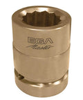Heavy Duty Copper Beryllium Non Sparking Adjustable Socket Wrench 1 To 2 1 8 Inch 12 Point Jaw showing close-up detail of the jaw.