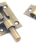 Beefy 1.5 Inch Gate Latch 2 Pack Brass Sliding Barrel Bolt Lock For Wood Fences Barn Doors Cabinets With Anti Rust Coating And Security Screws Antique Bronze Finish