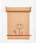 Snag This Heavy Duty Wooden Paper Dispenser With Serrated Cutter And Fast Rip Kraft Roll Holder Easy Wall Mount Memo Stand For Crafting Lists Party Decor And Home Flex with floral design