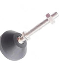 Kick The Rattle With These Sick Adjustable Furniture Leveling Feet Four Pack Universal Joint Swivel Base Leg Pads For Tables And Chairs Carbon Steel Frame Nylon Pad Bottom Adjustable Height One To Two Point Five Inches Rock Solid, black nylon bottom leg pad with metal screw.