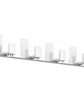 Over Mirror Vanity Lights Three Light Modern Chrome Fixture for Bathroom Stainless Steel Frame with Acrylic Shade Dimmable Compatible