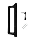 10 Inch Sliding Door Interior Handle With Thumb Latch Lever And Screws, Easy Drop In Replacement Patio Door Handle, Diecast Black Finish