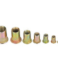 Rivnut Kit 165Pcs Copper Alloy M3 M12 Threaded Inserts For Steel Plastic And Fiberglass Industrial Heavy Duty Rivet Nut Set