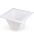 Floor Mounted Utility Sink With 3 Inch Socket White Small Workhorse Sink for garage or laundry room and workshop, durable PVC basin.