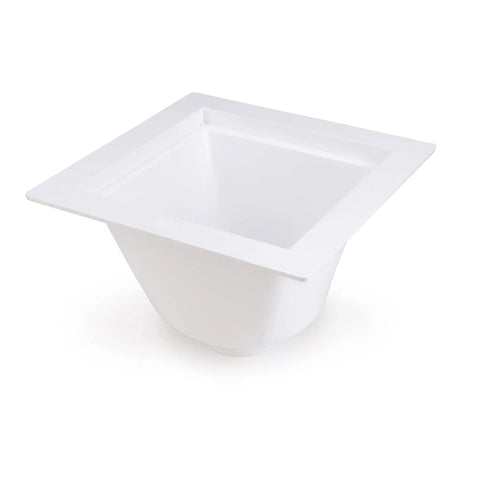 Floor Mounted Utility Sink With 3 Inch Socket White Small Workhorse Sink for garage or laundry room and workshop, durable PVC basin.