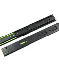 Thickened Cushioning Damping Drawer Slide Rail Three Section Silent Track With Steel Ball Bearing 14 Inch Black 2 Pack