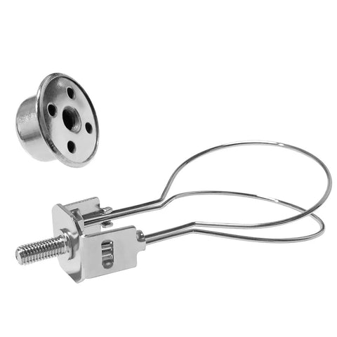 Clip On Lampshade Adapter With Finial Included Durable Metal Lamp Shade Holder For Clip On Light Bulbs Silver Finish