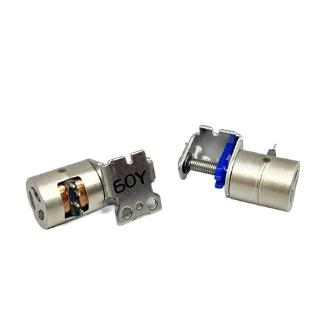 Precision Machined 6mm Stroke Linear Actuator Stepper Motor Featuring Hella Smooth Screw Slide Design With 2 Phase 4 Wire Build And 25 Ohm Coil Rating For Rock Solid Pump Assembly Drives parts showing metallic materials and compact design.
