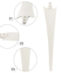 580mm Wind Turbine Blade Accessory Kit FRP White High Strength Carbon Fiber Nylon Lightweight Replacement For Wind Power Efficient