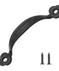 12 Pack Rustic Barn Door Handles Do It All Black 3 Inch Gate Pulls For Cabinets Closets Garage Drawers Indoor Outdoor Use 66mm Hole To Hole Screws Included