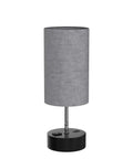 Three Color Temperature Bedside Lamp With USB A Port And USB C Port, No Frills Compact Nightstand Table Lamp, Gray Finish