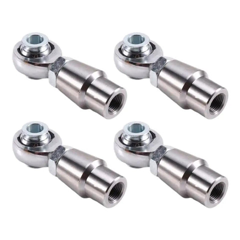 Shop Grade Eight Piece 5/8 Inch 18 Thread heim Joint Rod End Kit With Left And Right Hand Threads Featuring Heavy Duty Spacers Tube Adapters And Jam Nuts For Custom Builds, four heavy-duty heim joints.