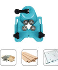 Pro Grade Adjustable Hole Saw Guide Jig with Vacuum Base for Precise Drilling in tiles, ceramics, glass, and more with attachments
