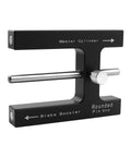 Brake booster adjustment tool, VKQTS aluminum, black finish with silver rod and knurled knob