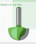 Top Tier Core Box Router Bit With 1.3 Inch Round Nose Bullnose Edge For Woodworking Milling Projects And CNC Machines featuring a solid shank.