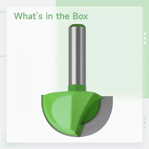 Top Tier Core Box Router Bit With 1.3 Inch Round Nose Bullnose Edge For Woodworking Milling Projects And CNC Machines featuring a solid shank.