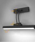 Dimmable Wireless Rechargeable Picture Light With Remote And Timer, Rotatable Frame Light displaying rotatable angles.