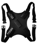 Black Sword Sheath Back Strap With Over The Back Harness For Samurai Cosplay showcasing the adjustable PVC sword belt design.