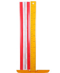 Two Pack Self Adhesive Piano Hinge Transparent Plastic Butt Long For Piano Projects, red hinge next to yellow ruler