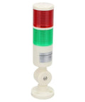 Industrial Machine Alarm LED Light For CNC Gear With Red And Green Indicator Tower And Buzzer, mounted view of warning light.