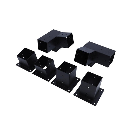 Three Way Slanted Roof Pergola Mounting Bracket Kit For Wood Beams Elevated Outdoor Stand For Yards Parks Backyards Easy Install With Pre Drilled Holes And Included Screws Ideal For Canopies Carports And Small Gazebos