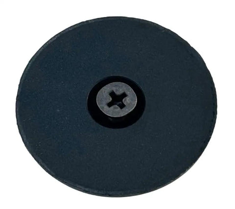 Rock Solid Quart Piston Plunger And Screw Replacement Part 44-70-0340 48-08-0910 black plunger top view with screw hole.