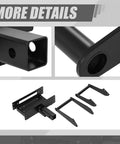 Close-up of steel parts from Beefy Heavy Duty Winch Mounting Plate For 1987 2006 Wrangler TJ LJ YJ Universal 36 Inch Fit