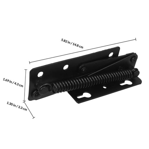 Beefy Heavy Duty Spring Loaded Lift Up Hinges For Cabinets And Folding Sofas Steel Construction Smooth Edges Black Finish 85 Degree Vertical
