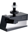Universal Parting Blade Holder For BXA Tool Post, fits 11/16 inch parting blades, shown from a front angle highlighting structure