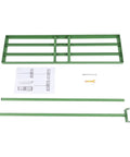 Disassembled Heavy Duty Lawn Leveling Rake With 180 Degree Adjustable Head And 5.74 Feet Long Handle parts on white background