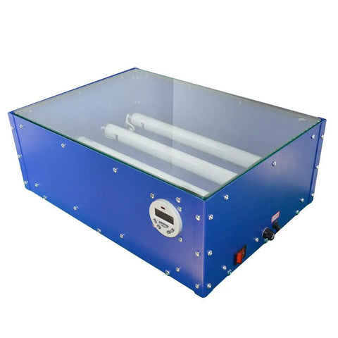 Pro Grade UV Exposure Unit For Silk Screen Printing, 60W desktop exposure box with four 15W lamps, durable 8mm glass panel
