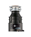 Black Badger 1/3 HP Garbage Disposal With Power Cord, Continuous Feed Food Waste Disposer For Kitchen Sink, front view.